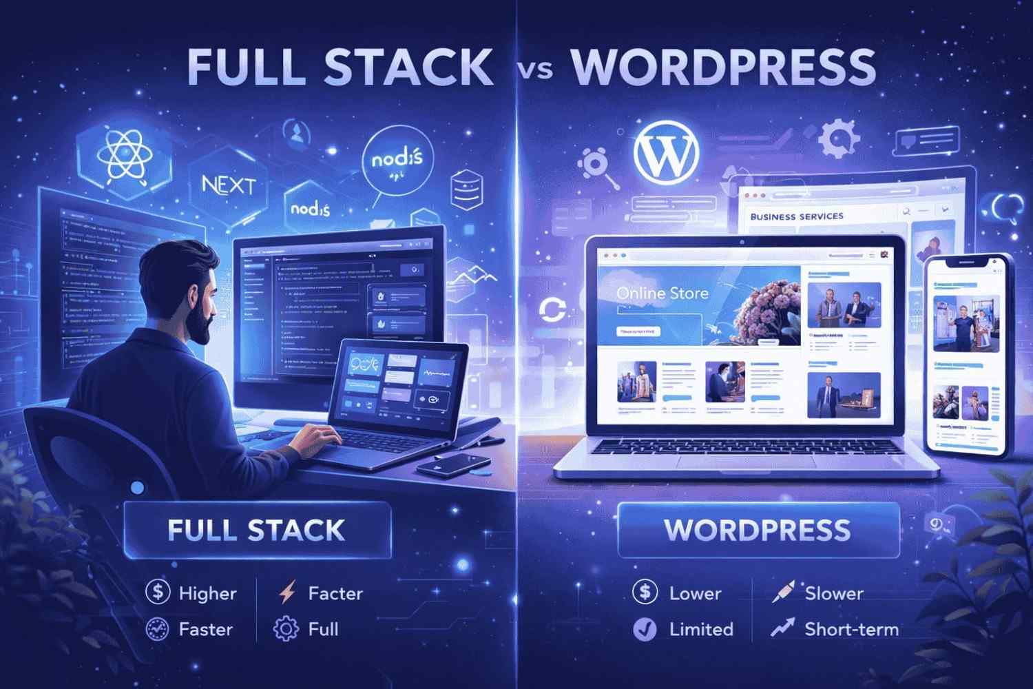 Full Stack vs WordPress – Which One is Best for Your Business?